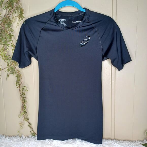 Asics INNER MUSCLE Motion Support Women Compression Top Short Sleeve Black S - Picture 2 of 8